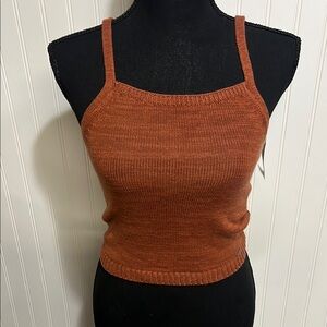 Hollister Rust Knit Women's Tank Top Small NWT
